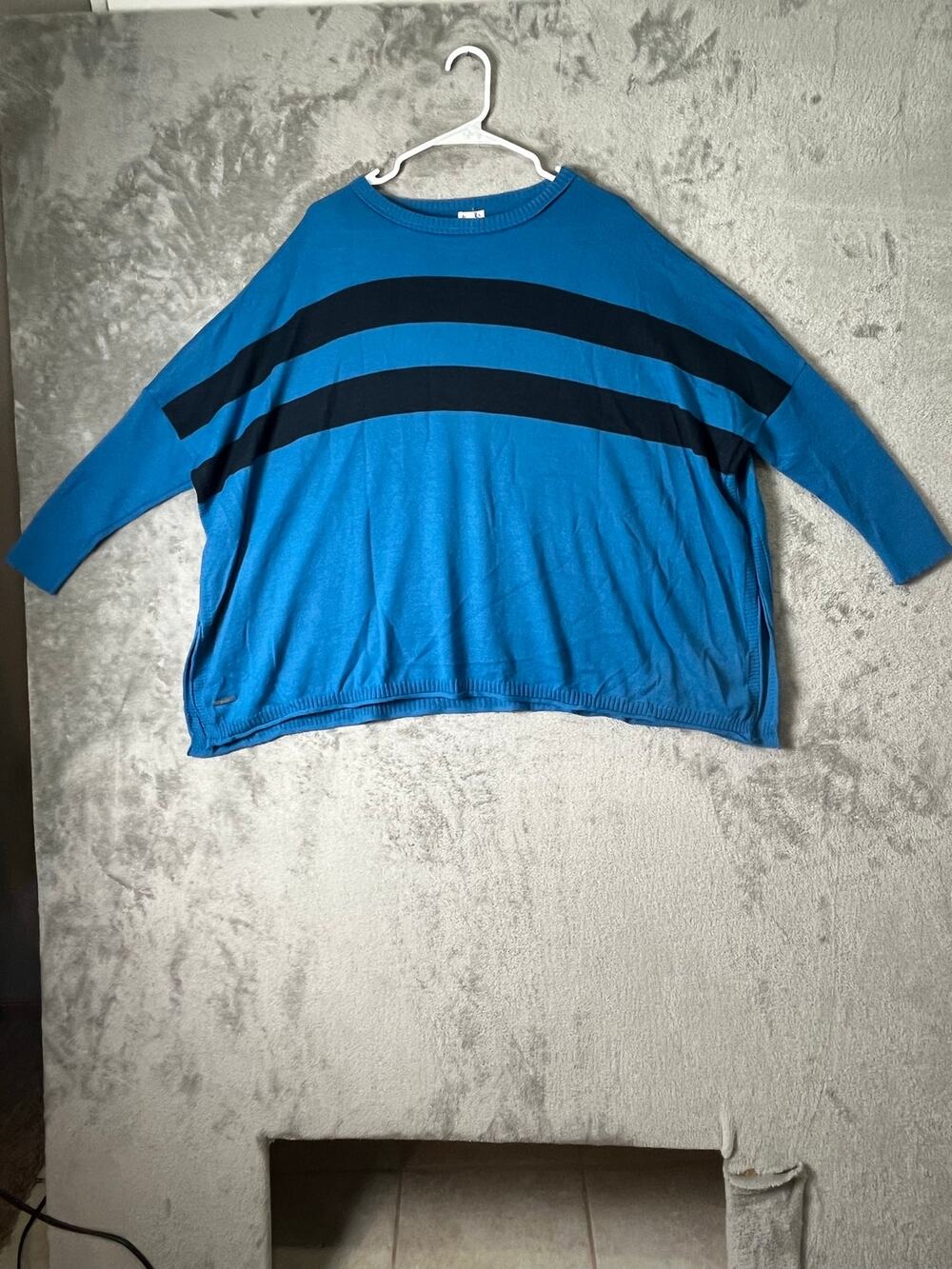MERSEA Catalina Sweater One Size Striped Oversized Knit Coastal Chic Relaxed Fit
